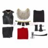Thor 4 Cosplay Costumes Fur Collar Black Top Level Suits