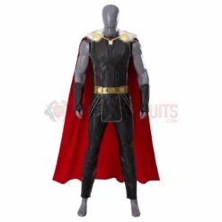 Thor 4 Cosplay Costumes Fur Collar Black Top Level Suits -One Hero Suits Store m20220487a 5