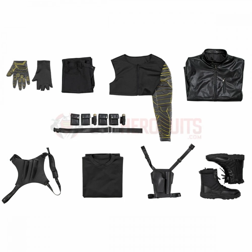 Thunderbolts Cosplay Costumes Winter Soldier Black Suits Top Level 3 Thunderbolts Cosplay Costumes Winter Soldier Black Suits Top Level