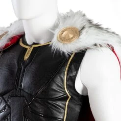Thor 4 Cosplay Costumes With Fur Collar Black Suits -One Hero Suits Store my22074a 15