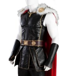 Thor 4 Cosplay Costumes With Fur Collar Black Suits -One Hero Suits Store my22074a 18
