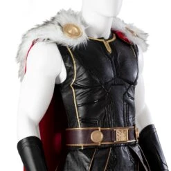 Thor 4 Cosplay Costumes With Fur Collar Black Suits -One Hero Suits Store my22074a 20