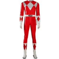 Red Power Rangers Cosplay Costumes Jason Top Level Suits
