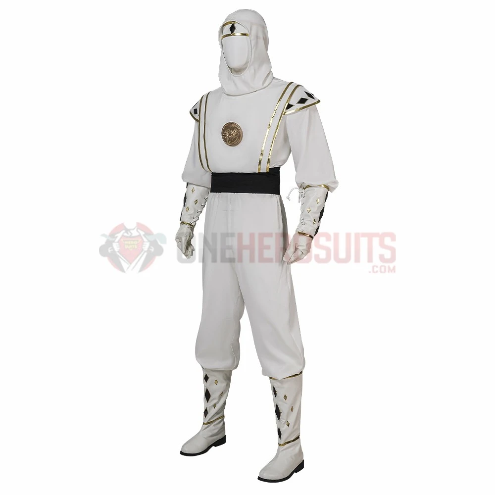 White Ninja Ranger Cosplay Costumes Tommy Oliver Top Level Suits 8 White Ninja Ranger Cosplay Costumes Tommy Oliver Top Level Suits - Image 6