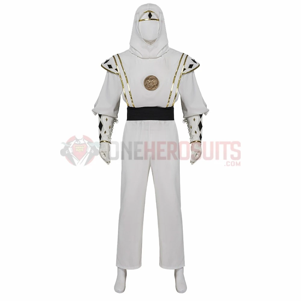 White Ninja Ranger Cosplay Costumes Tommy Oliver Top Level Suits 7 White Ninja Ranger Cosplay Costumes Tommy Oliver Top Level Suits - Image 5