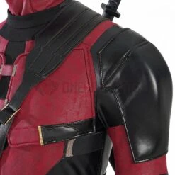 Deadpool 3 Cosplay Costumes Red Leather Suits -One Hero Suits Store my23130a 15