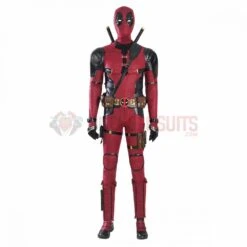 Deadpool 3 Cosplay Costumes Red Leather Suits -One Hero Suits Store my23130a 1