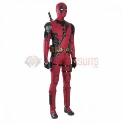 Deadpool 3 Cosplay Costumes Red Leather Suits -One Hero Suits Store my23130a 3