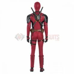 Deadpool 3 Cosplay Costumes Red Leather Suits -One Hero Suits Store my23130a 4