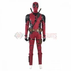 Deadpool 3 Cosplay Costumes Red Leather Suits -One Hero Suits Store my23130a 5