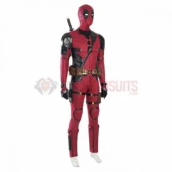 Deadpool 3 Cosplay Costumes Red Leather Suits -One Hero Suits Store my23130a 7