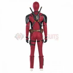 Deadpool 3 Cosplay Costumes Red Leather Suits -One Hero Suits Store my23130a 8