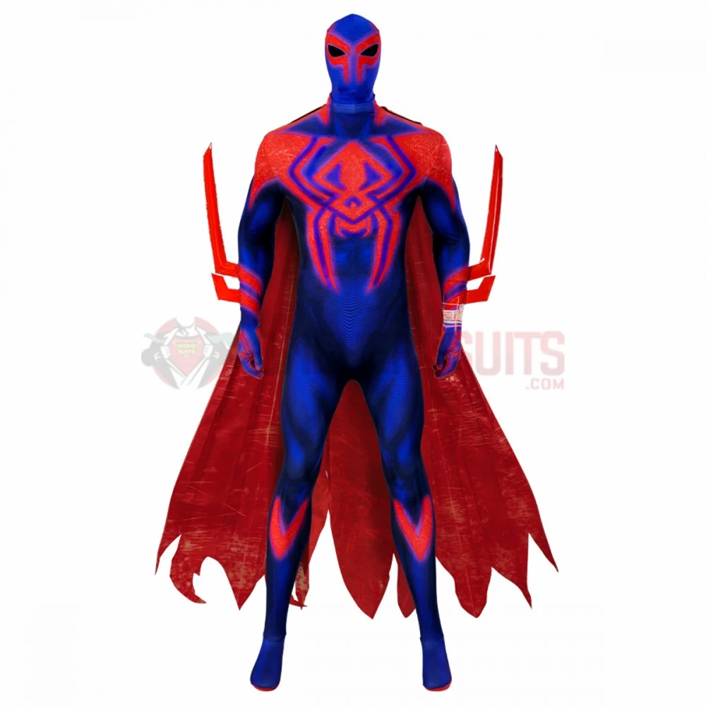 Across The Spider-Verse Spider-Man 2099 Cosplay Jumpsuits With Cloak 3 Across The Spider-Verse Spider-Man 2099 Cosplay Jumpsuits With Cloak