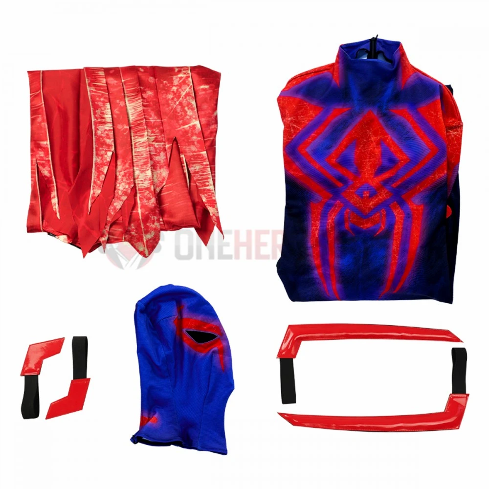 Across The Spider-Verse Spider-Man 2099 Cosplay Jumpsuits With Cloak 9 Across The Spider-Verse Spider-Man 2099 Cosplay Jumpsuits With Cloak - Image 7