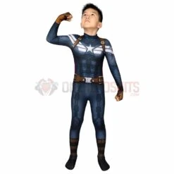 Captain America Suits For Kids Detail Printed Cosplay Costume For Halloween 22 Captain America Suits For Kids Detail Printed Cosplay Costume For Halloween -One Hero Suits Store wkd19029aa08