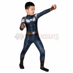 Captain America Suits For Kids Detail Printed Cosplay Costume For Halloween 23 Captain America Suits For Kids Detail Printed Cosplay Costume For Halloween -One Hero Suits Store wkd19029aa09