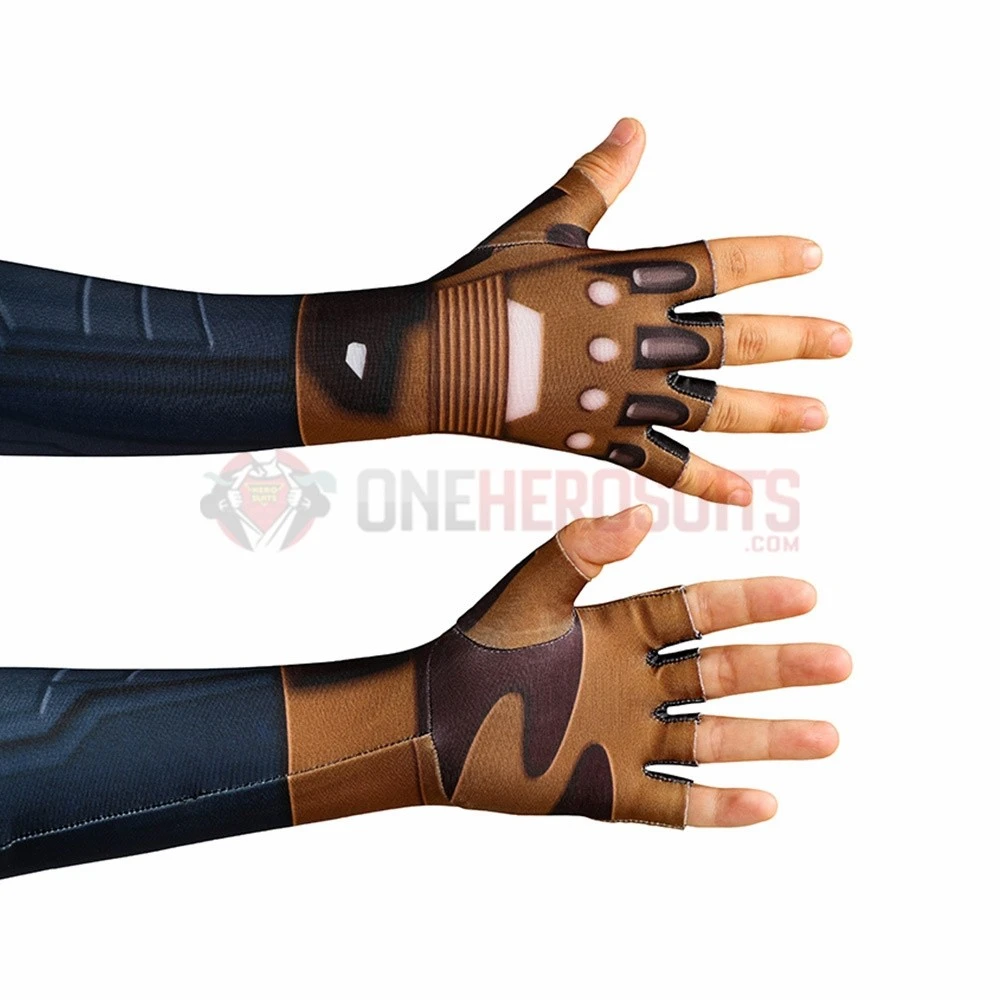 Captain America Suits For Kids Detail Printed Cosplay Costume For Halloween 13 Captain America Suits For Kids Detail Printed Cosplay Costume For Halloween - Image 11