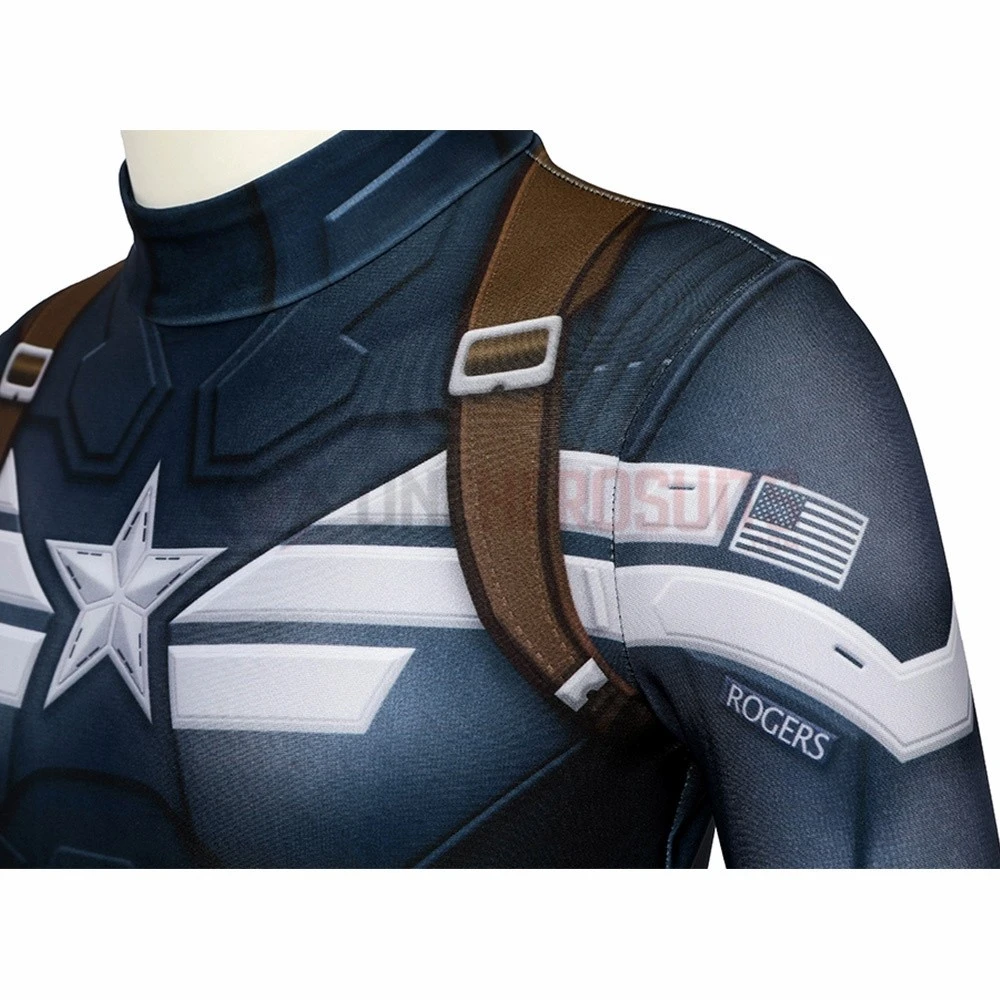 Captain America Suits For Kids Detail Printed Cosplay Costume For Halloween 15 Captain America Suits For Kids Detail Printed Cosplay Costume For Halloween - Image 13