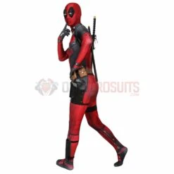 Deadpool Suit 3D Printed Spandex Deadpool Red Cosplay Costume -One Hero Suits Store wtj19003aa 114
