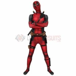 Deadpool Suit 3D Printed Spandex Deadpool Red Cosplay Costume -One Hero Suits Store wtj19003aa 117