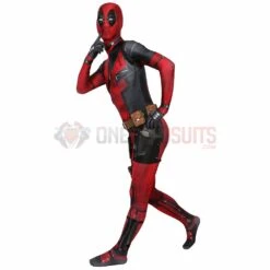 Deadpool Suit 3D Printed Spandex Deadpool Red Cosplay Costume -One Hero Suits Store wtj19003aa 119