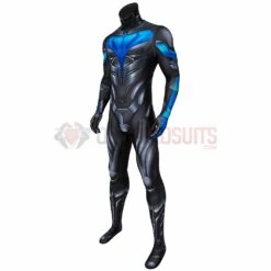 Titans Nightwing Cosplay Costume Detail Printed Spandex Suit -One Hero Suits Store wtj19074ea10