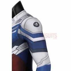 Sam Wilson Cosplay Costume The Falcon And The Winter Soldier Printed Spandex Jumpsuits -One Hero Suits Store wtj21016ba16