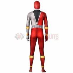 The Red Ranger Cosplay Costume KISHIRYU SENTAI RYUSOULGER Spandex Suit
